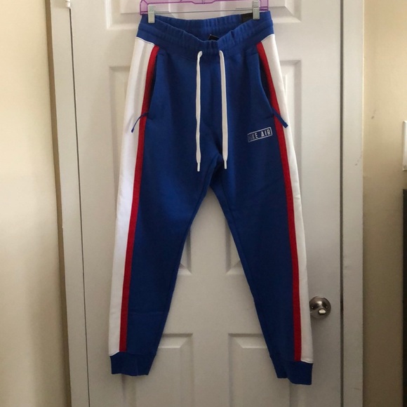 red white and blue nike sweatpants